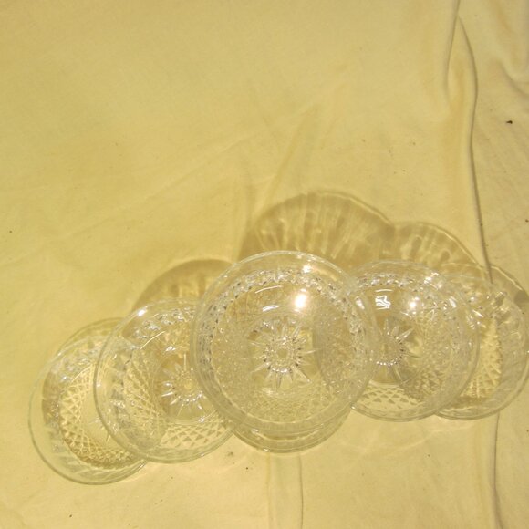 VTG SET OF 6 ARCOROC SALAD/DESERT BOWLS, CUT CRYSTAL FRANCE - Picture 5 of 7